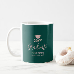 Mug Cadeaux de graduation personnalisés rose Gold & Gr