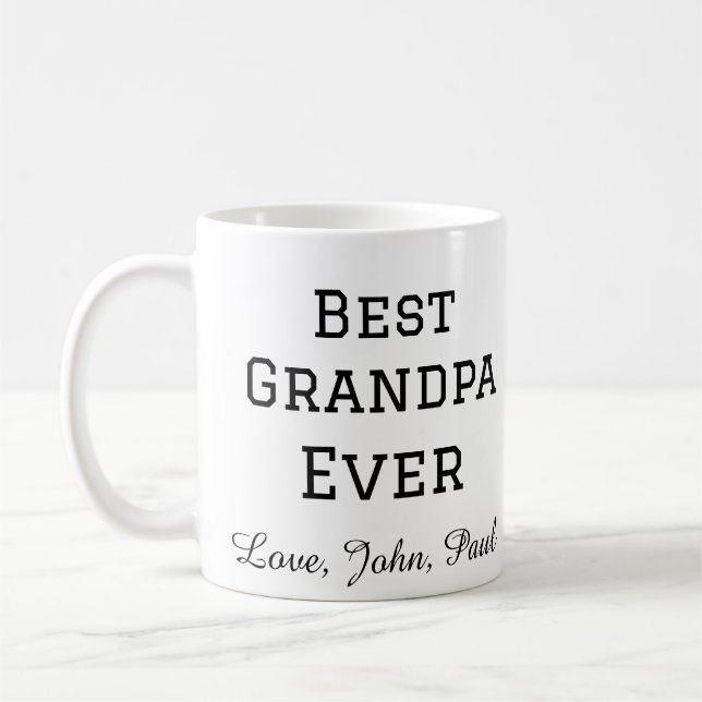 Mug Cadeaux de grand-père de Bets simple nom (Gauche)