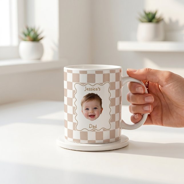 Mug Cadeaux de la fête des pères pour papa marron (Créateur téléchargé)