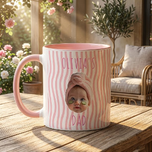 Mug Cadeaux de la fête des pères pour papa rayures ros