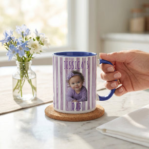Mug Cadeaux de la fête des pères pour papa rayures vio