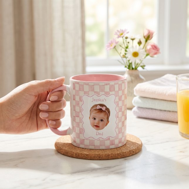 Mug Cadeaux de la fête des pères pour papa rose (Créateur téléchargé)