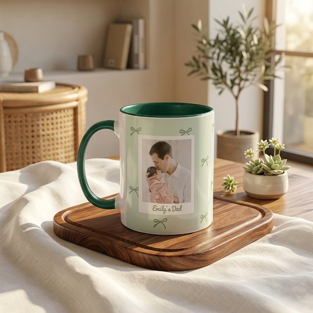 Mug Cadeaux de la fête des pères pour papa ruban vert (Créateur téléchargé)