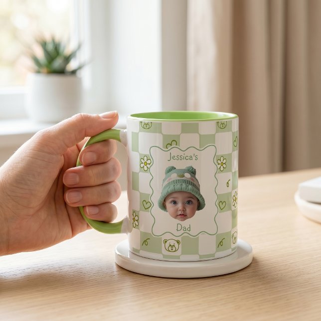 Mug Cadeaux de la fête des pères pour papa vert (Créateur téléchargé)