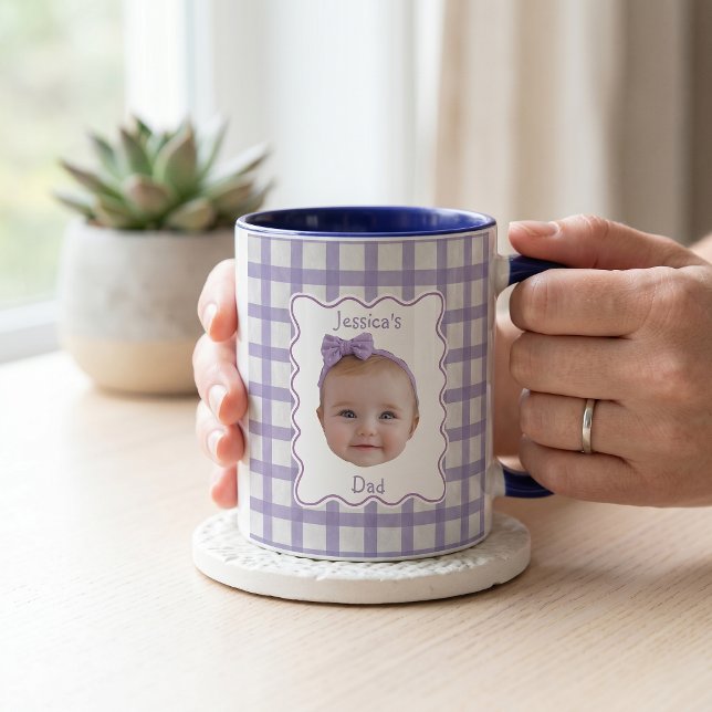Mug Cadeaux de la fête des pères pour papa violet (Créateur téléchargé)