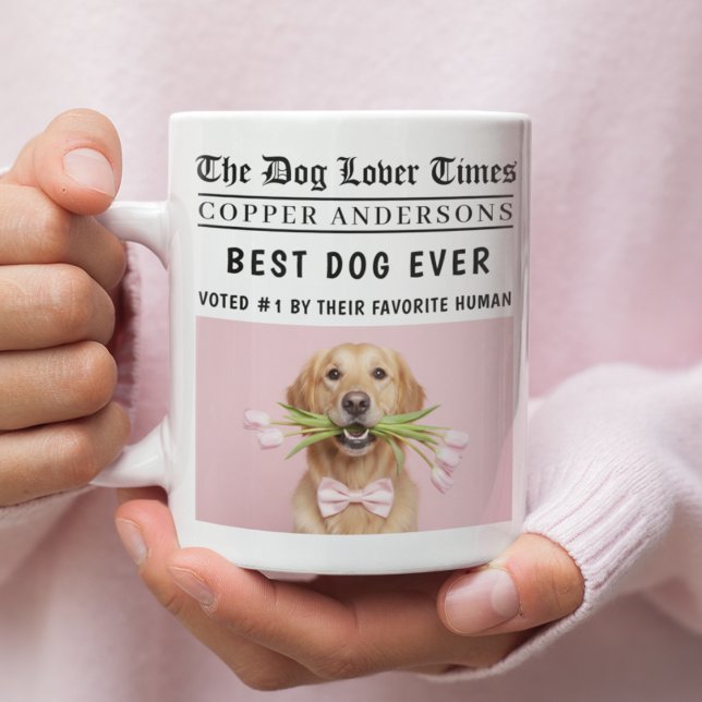 Mug Cadeaux de la Saint-Valentin avec photo de chien p (Créateur téléchargé)