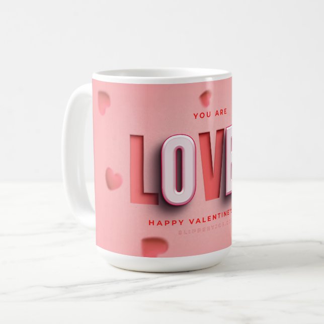 Mug Cadeaux de la Saint-Valentin de SlipperyJoe's ton  (Devant gauche)