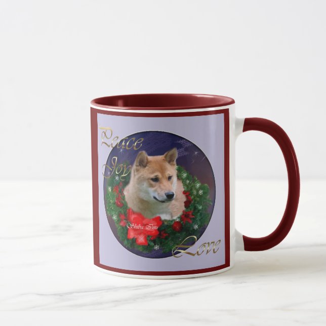 Mug Cadeaux de Noël Shiba Inu (Droite)