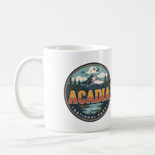 Mug Cadeaux de plein air vintage du parc national d'Ac