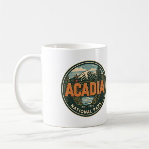 Mug Cadeaux de plein air vintage du parc national d'Ac