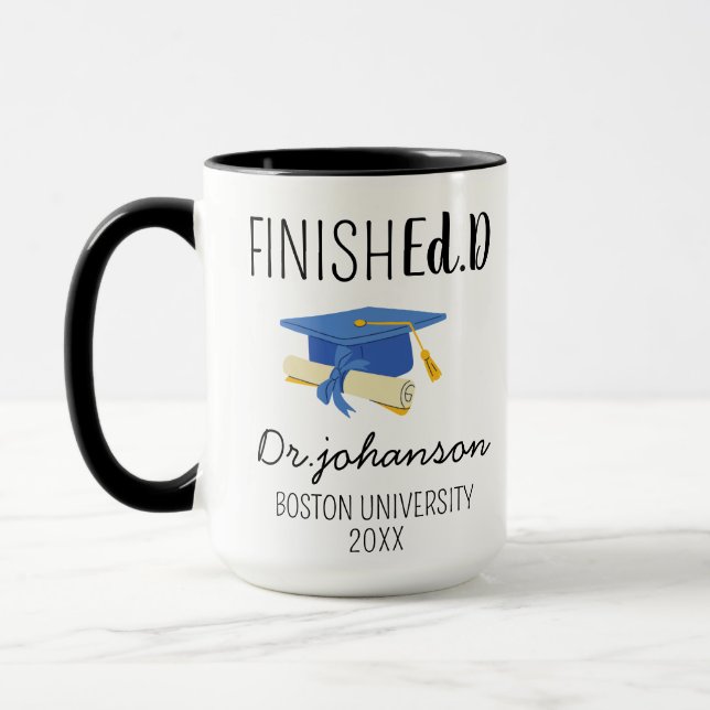Mug Cadeaux de remise de diplôme EdD pour elle lui, Ta (Gauche)