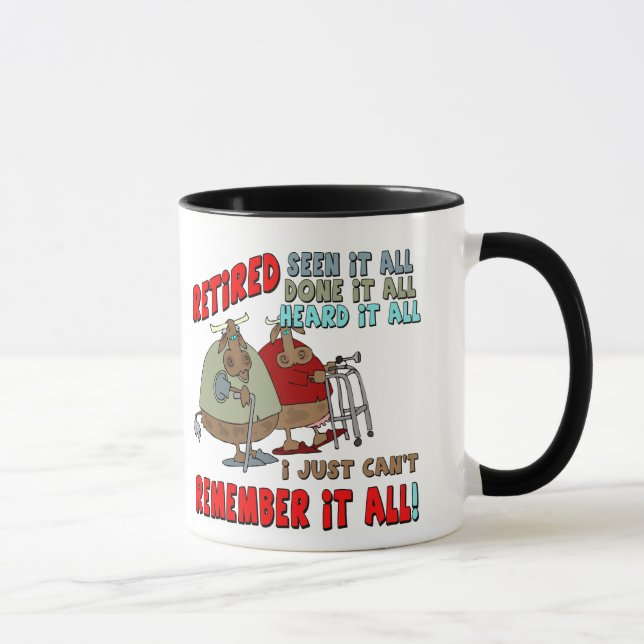 Mug Cadeaux de retraite et T-shirts de retraite (Droite)