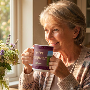 Mug Cadeaux de retraite heureux personnalisés pour mam