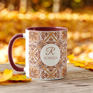 Mug Cadeaux de servante Terracotta Talavera monogramme