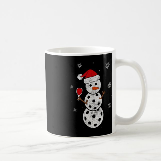 Mug Cadeaux De Snowman De Santa Hat Pour Pickleball Fu (Droite)