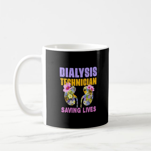 Mug cadeaux de technicien en dialyse - chemise néphrol (Gauche)