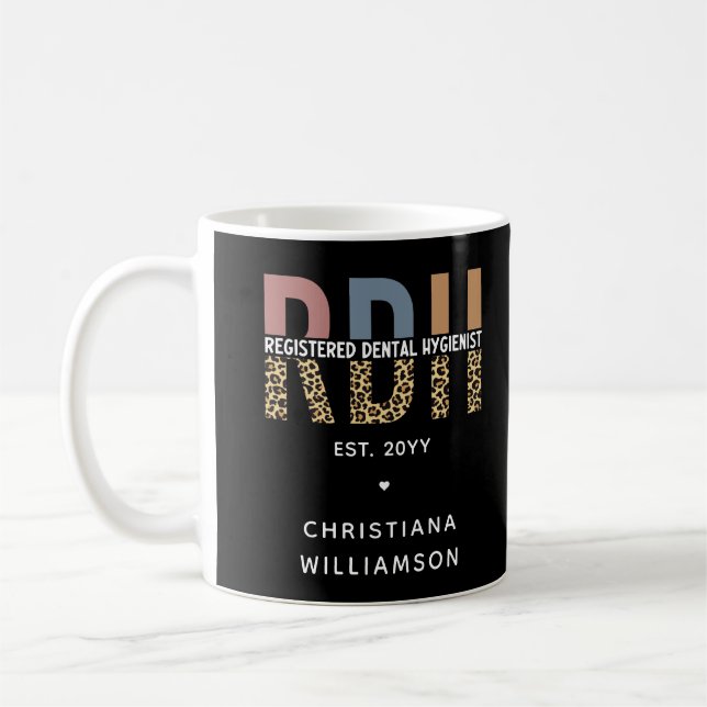 Mug Cadeaux d'hygiéniste dentaire enregistrés sur mesu (Gauche)