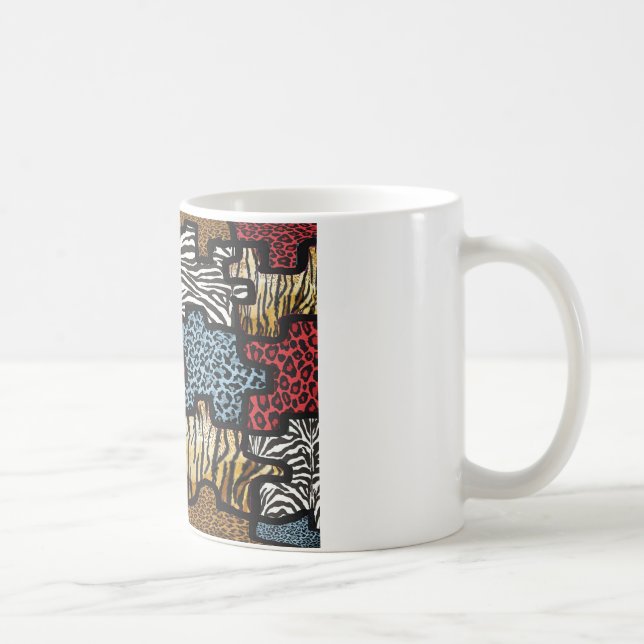 Mug Cadeaux d'impression de puzzle RAB Rockabilly Léop (Droite)