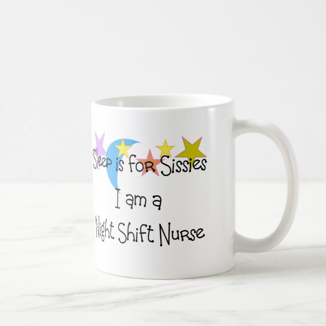 Mug Cadeaux d'infirmière de poste de nuit (Droite)