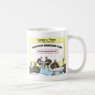 Mug Cadeaux drôles de dessin animé végétarien dinde in