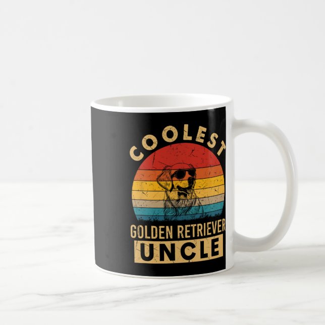 Mug Cadeaux Drôles Oncle Golden Retriever Le Plus Cool (Droite)