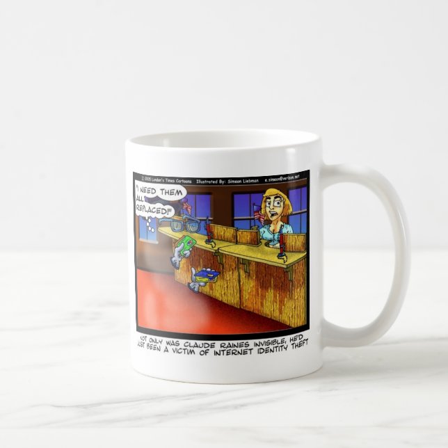 Mug Cadeaux drôles pour usurpation d'identité T-shirts (Droite)