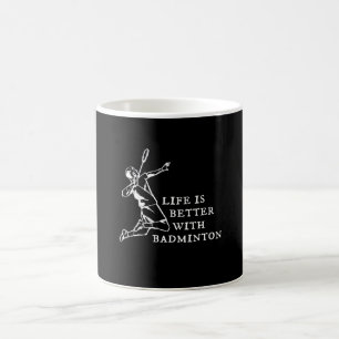 Mug Cadeaux du joueur de badminton