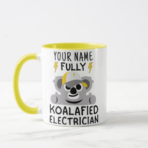 Mug Cadeaux électriciens drôles - Kwala pun Electricie