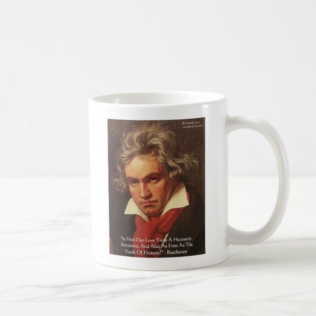Mug Cadeaux et T-shirts citation d'amour de Beethoven  (Droite)