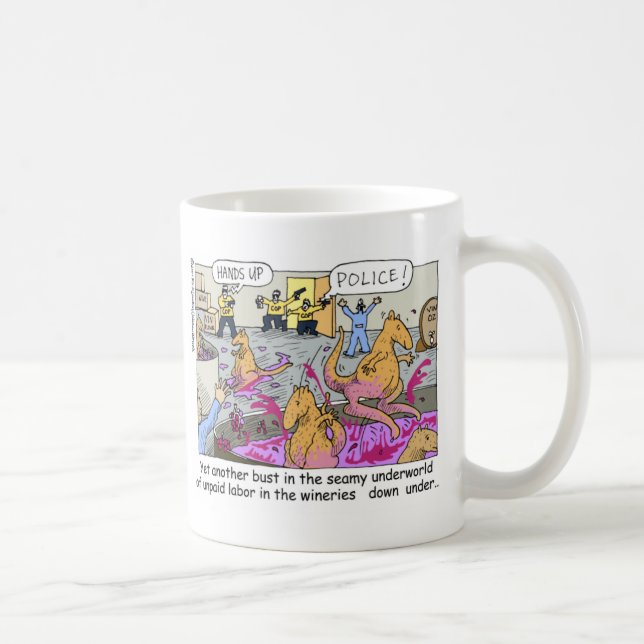 Mug Cadeaux et T-Shirts drôles de Aussie Kangaroo Wine (Droite)
