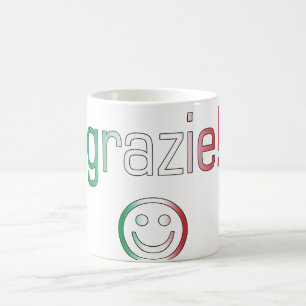 Mug Cadeaux italiens : Le Merci/Grazie font face