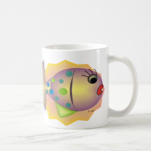 Mug Cadeaux lunatiques d'art de poissons par le gabel