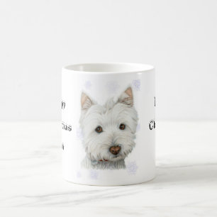 Mug Cadeaux mignons de chien de Westie de Noël