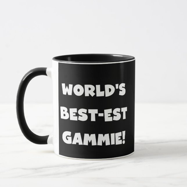 Mug Cadeaux noirs et blancs du Meilleur-est Gammie du (Gauche)