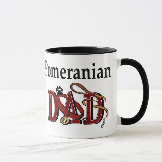 Mug Cadeaux papa Poméraniens (Droite)