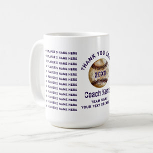 Mug Cadeaux pas chers pour entraîneurs de baseball, Vo