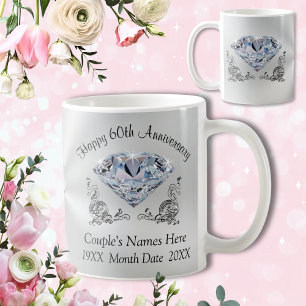 Mug Cadeaux personnalisés DIAMANT 60e anniversaire de