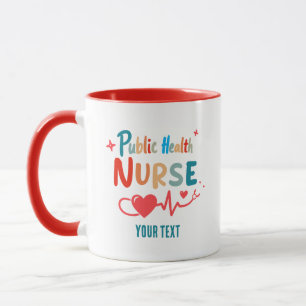 Mug Cadeaux personnalisés d'infirmière en santé publiq
