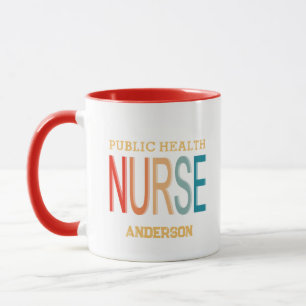 Mug Cadeaux personnalisés d'infirmière en santé publiq
