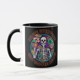 Mug Cadeaux pour amateurs de café Je déteste tout le m