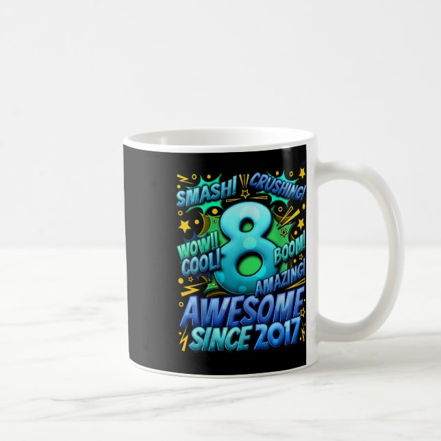 Mug Cadeaux pour garçons de 8 ans pour le 8e anniversa (Droite)