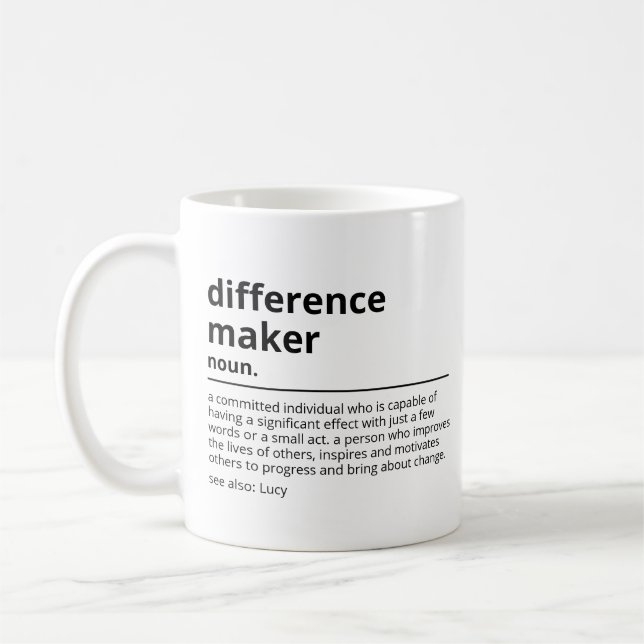 Mug Cadeaux pour une personne qui fait la différence - (Gauche)