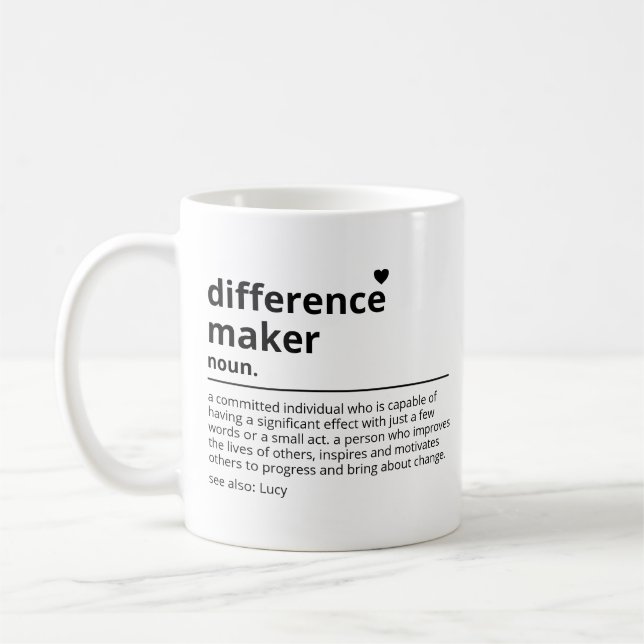Mug Cadeaux pour une personne qui fait la différence - (Gauche)