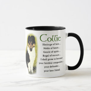 Mug Cadeaux rugueux de colley de tri couleur