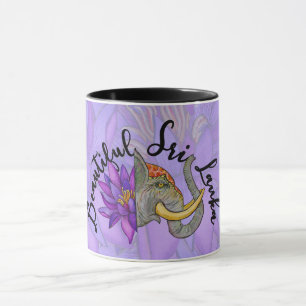 Mug Cadeaux sri lankais avec éléphant et lotus