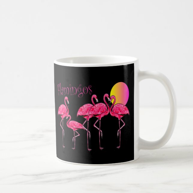 Mug Cadeaux tropicaux d'art de Flamant rose (Droite)