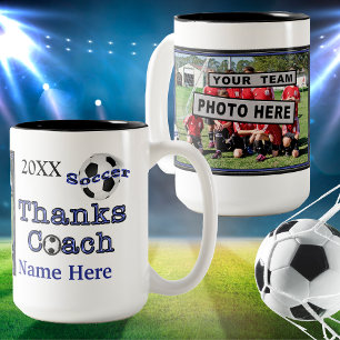 Mug Cadeaux uniques de l'entraîneur de soccer photo pe