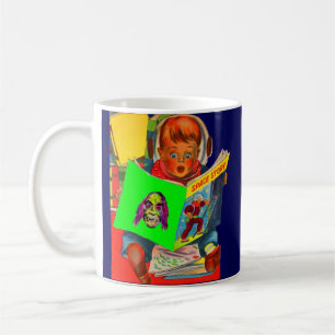 Mug cadet de l'espace garçon lecture livre de science