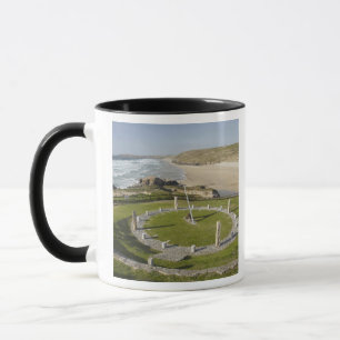 Mug Cadran solaire et Perran Beach, Perranporth, Corno