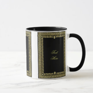 Mug Cadre antique d'or sur le noir